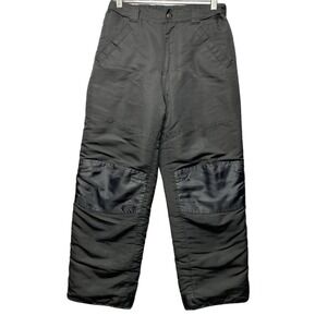 ENERGY ZONE Insulated Snow Pants Kids L 10-12 Black Padded Knees Winter Outdoor